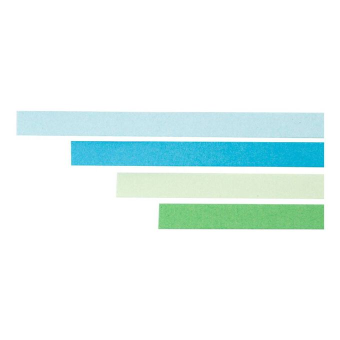 turquoise 100 Quilling paper strips 5mm wide
